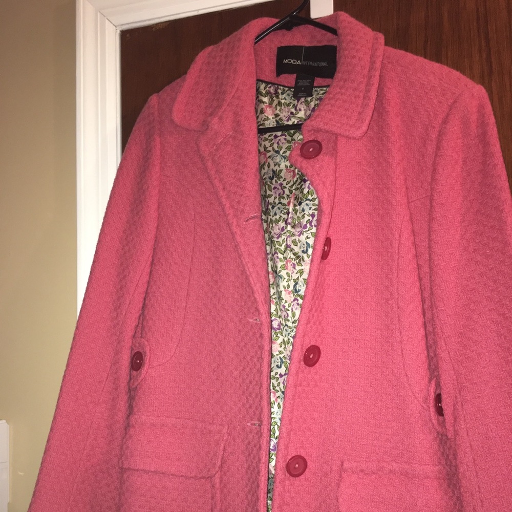 Pink peacoat!